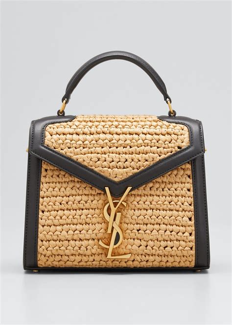 ysl cassandra bag raffia